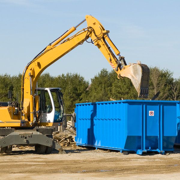 are there any restrictions on where a residential dumpster can be placed in Pinesdale